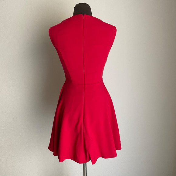 French Connection sz 4 Sleeveless Boat neck fit flare sheath mini dress - Picture 6 of 11